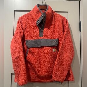 Carhartt Red and Gray Fleece Sweatshirt